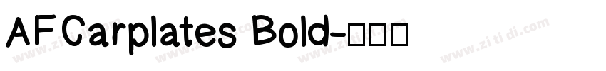 AFCarplates Bold字体转换